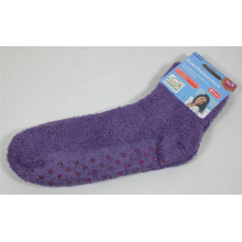 Plain Colour Non-Slip Fuzzy Socks